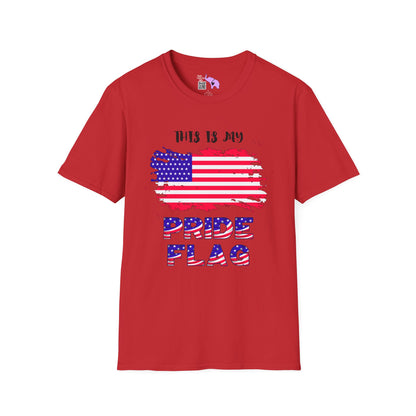 This is My Pride Flag American Flag Adult T-shirt