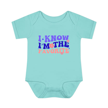 I Know I'm The Favorite Infant Baby Rib Bodysuit