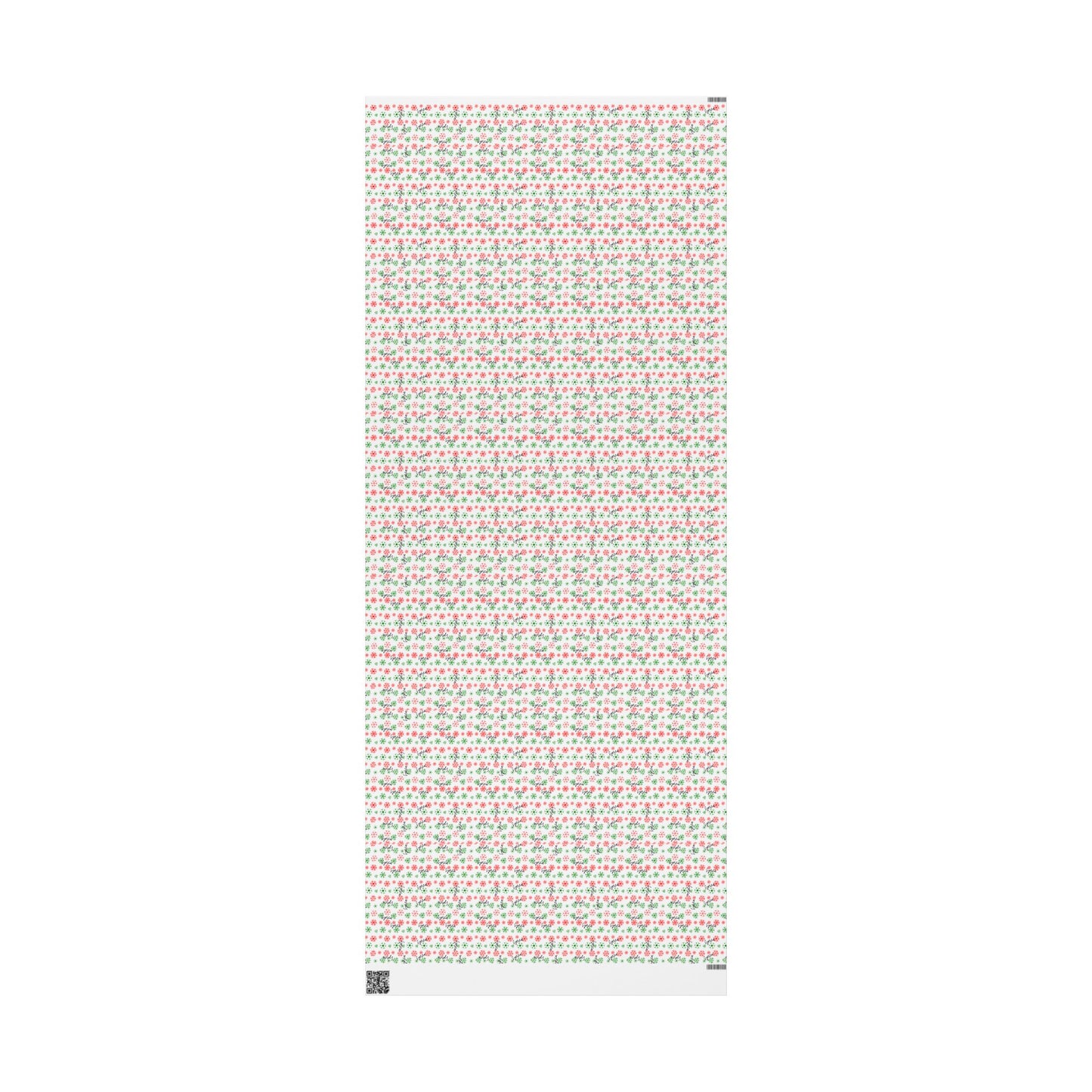 Red & Green Snowflakes Custom Name Wrapping Paper (Soren)