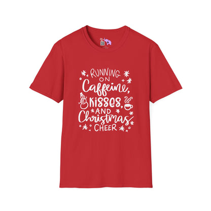 Running on Caffeine, Kisses, & Christmas Cheer T-shirt