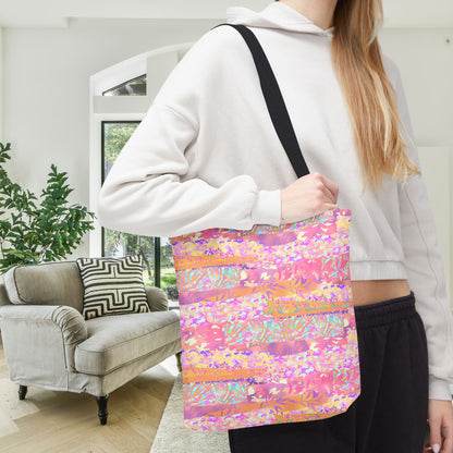 Wild Tropic Collage Canvas Tote Bag
