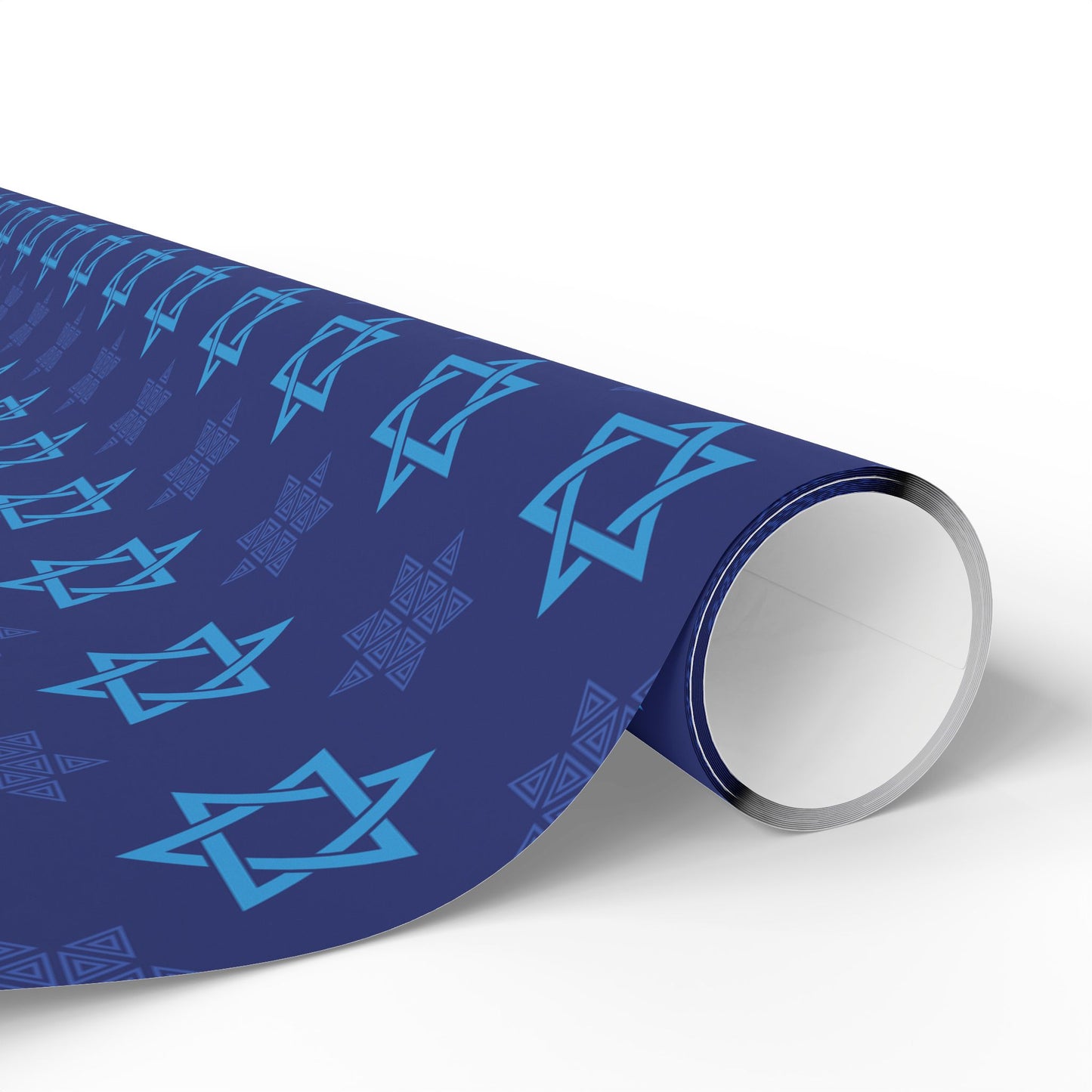 Star of David 3 Hanukkah Wrapping Paper