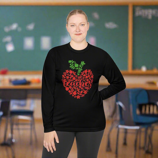 Teacher Heart 1 Adult Long Sleeve Tee