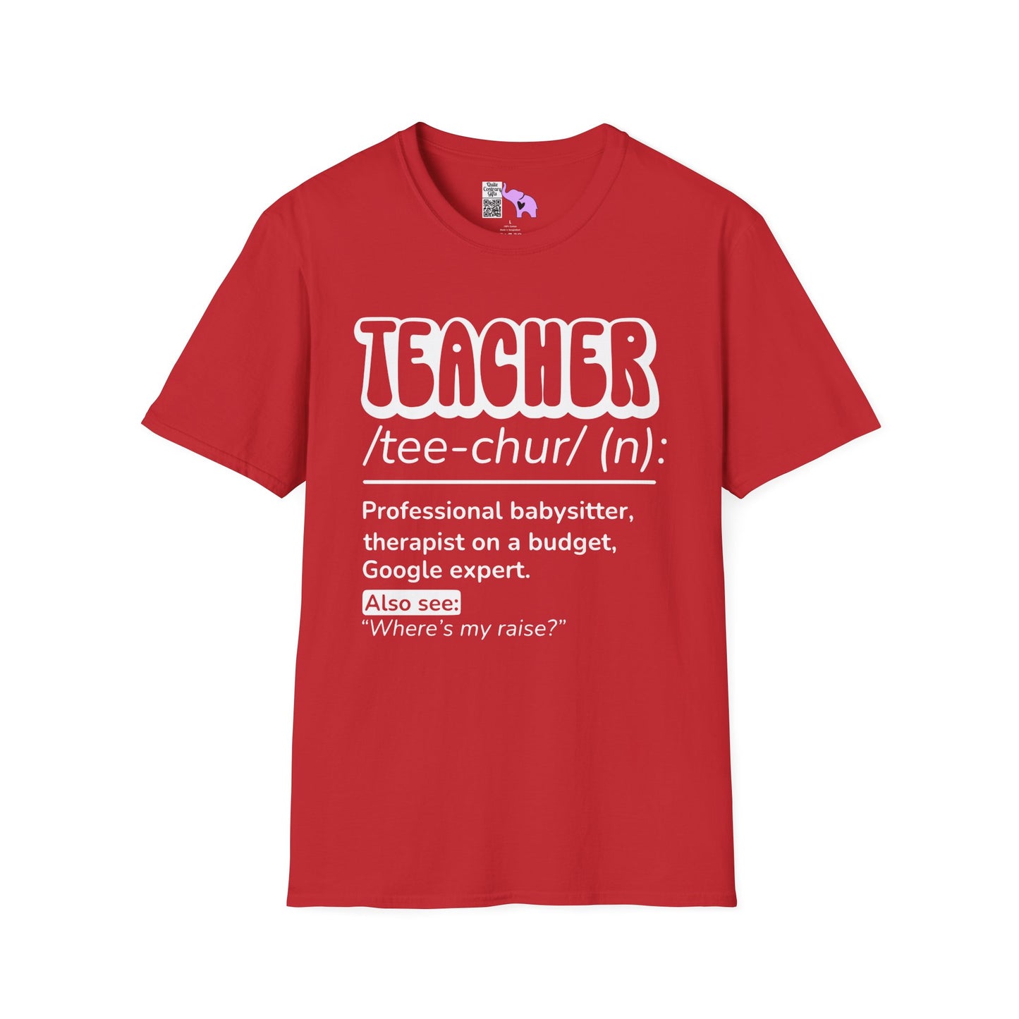Teacher Definition, Professional Babysitter, Therapist on a Budget, Google Expert Adult T-shirt