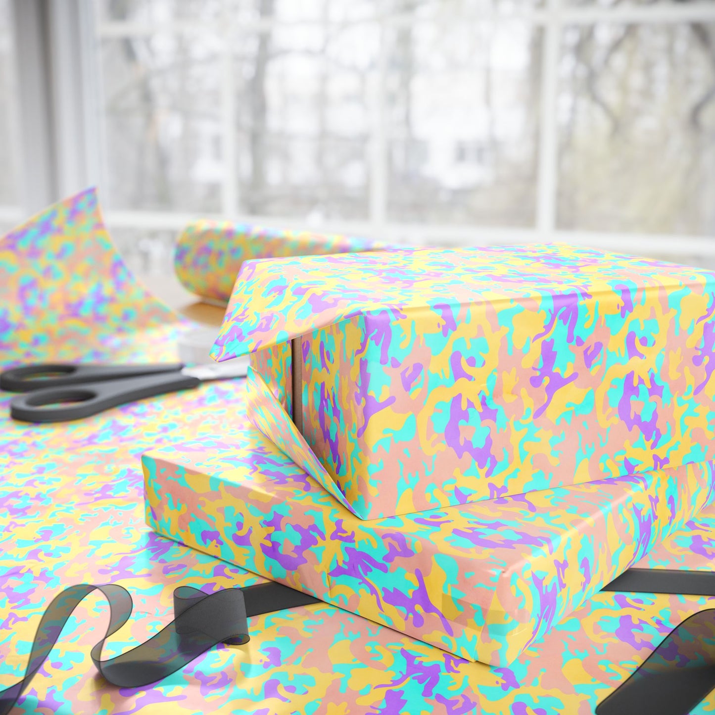 Dreamsicle Camo Wrapping Paper