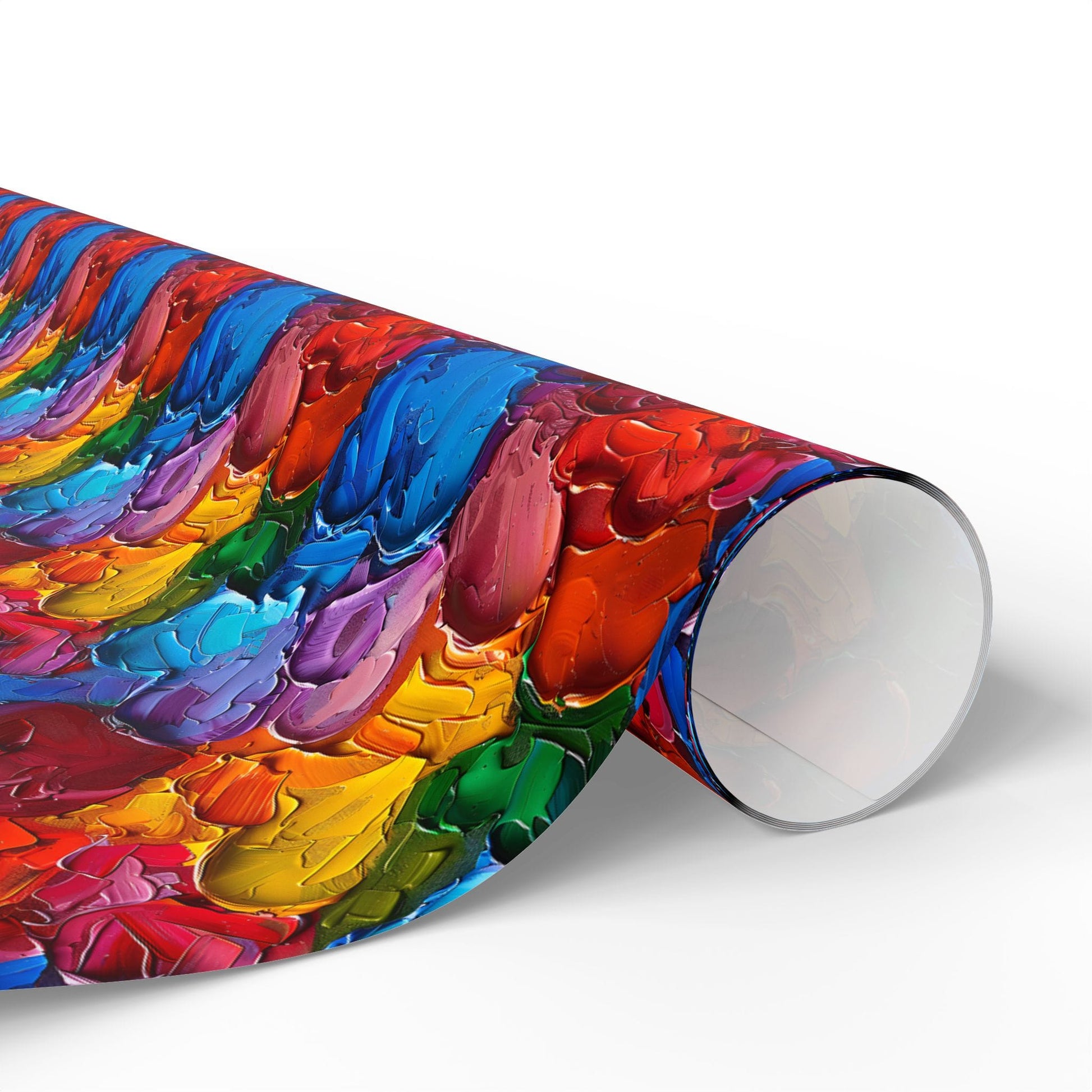Palette Knife Hearts Wrapping Paper