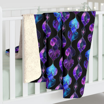 Stained Beauty Sherpa Fleece Blanket