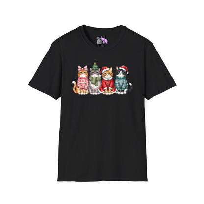 Meowy Christmas Crew Adult T-shirt