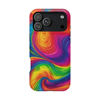 Tie Dye Color Swirl MagSafe® Compatible Tough Case for iPhone