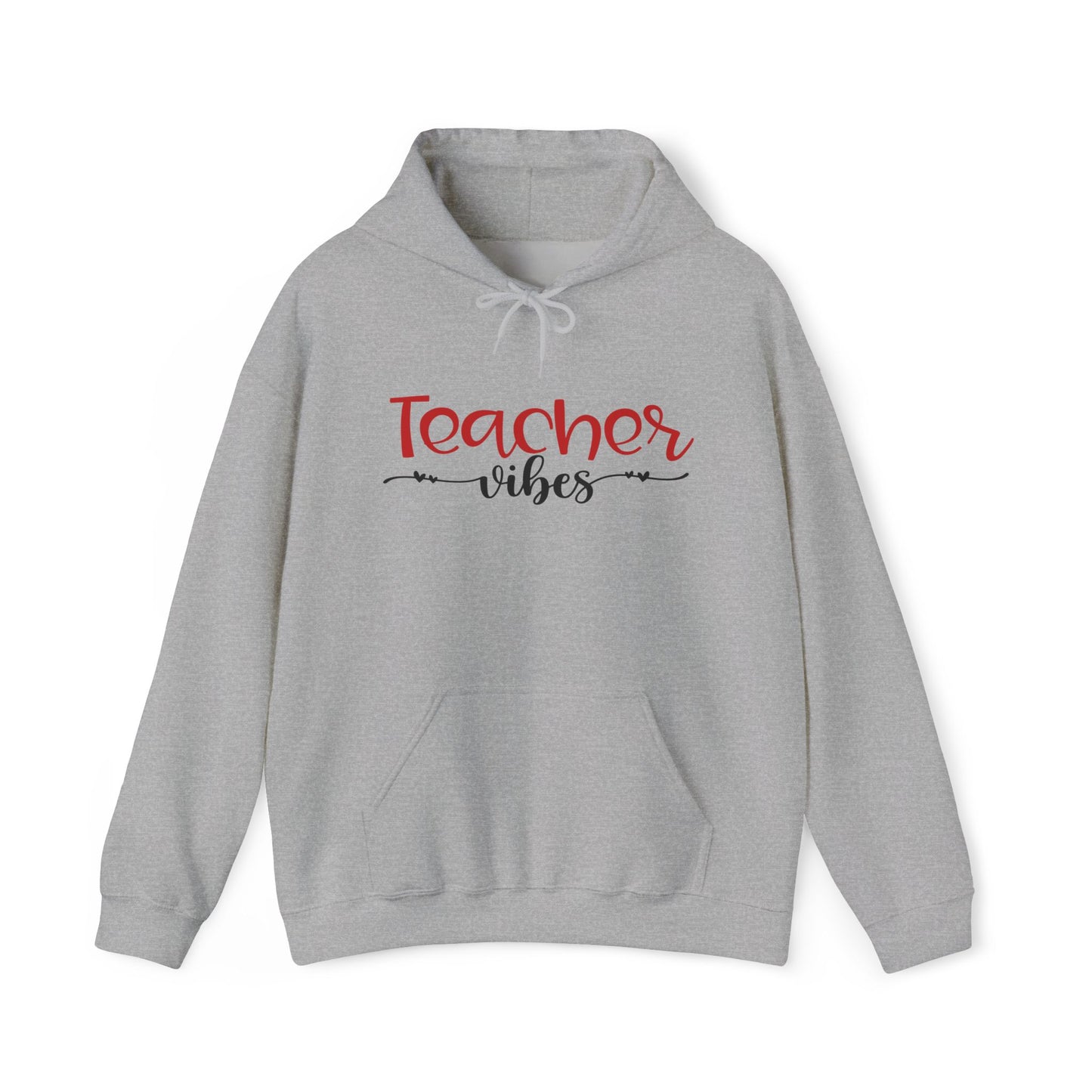 Teacher Vibes Heart Heavy Blend™ Hooded Sweatshirt