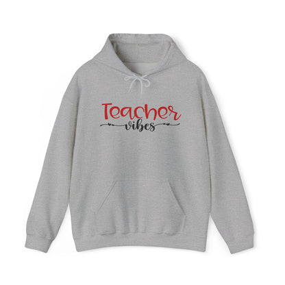 Teacher Vibes Heart Heavy Blend™ Hooded Sweatshirt