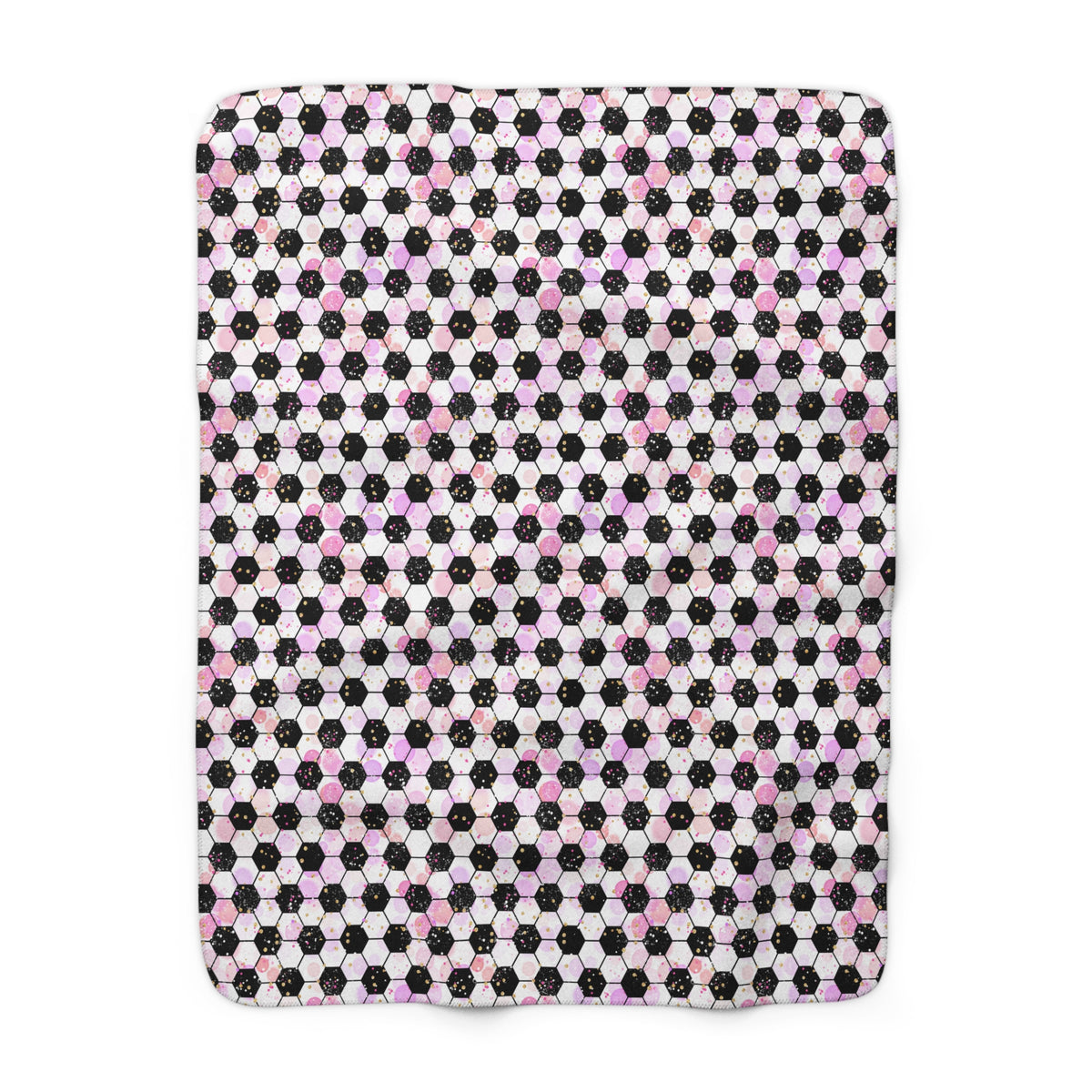 Pink Soccer Fever Fleece Blanket