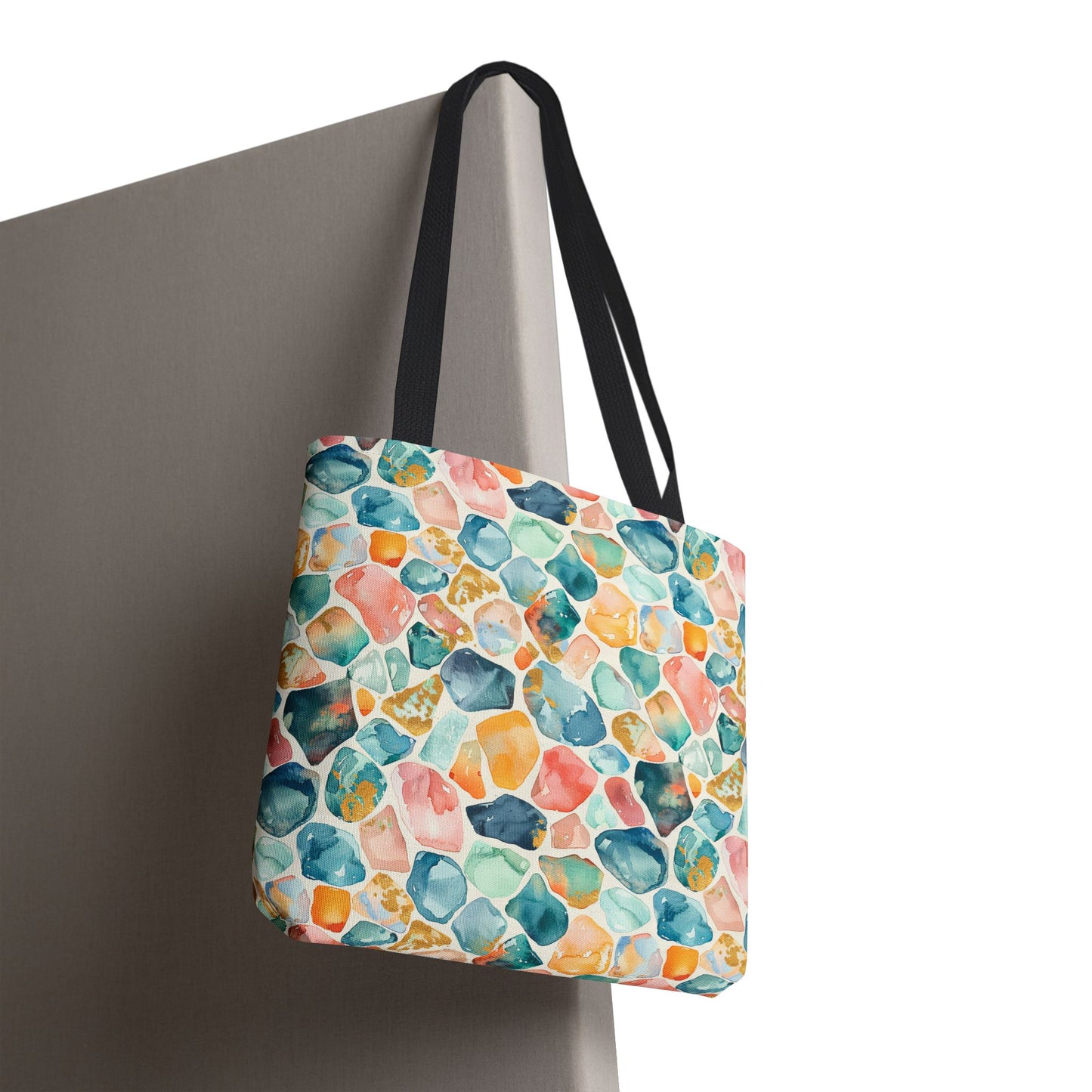 Ocean Pebble Drift Canvas Tote Bag
