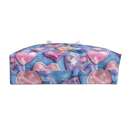 Color Pop Stitched Hearts Weekender Bag