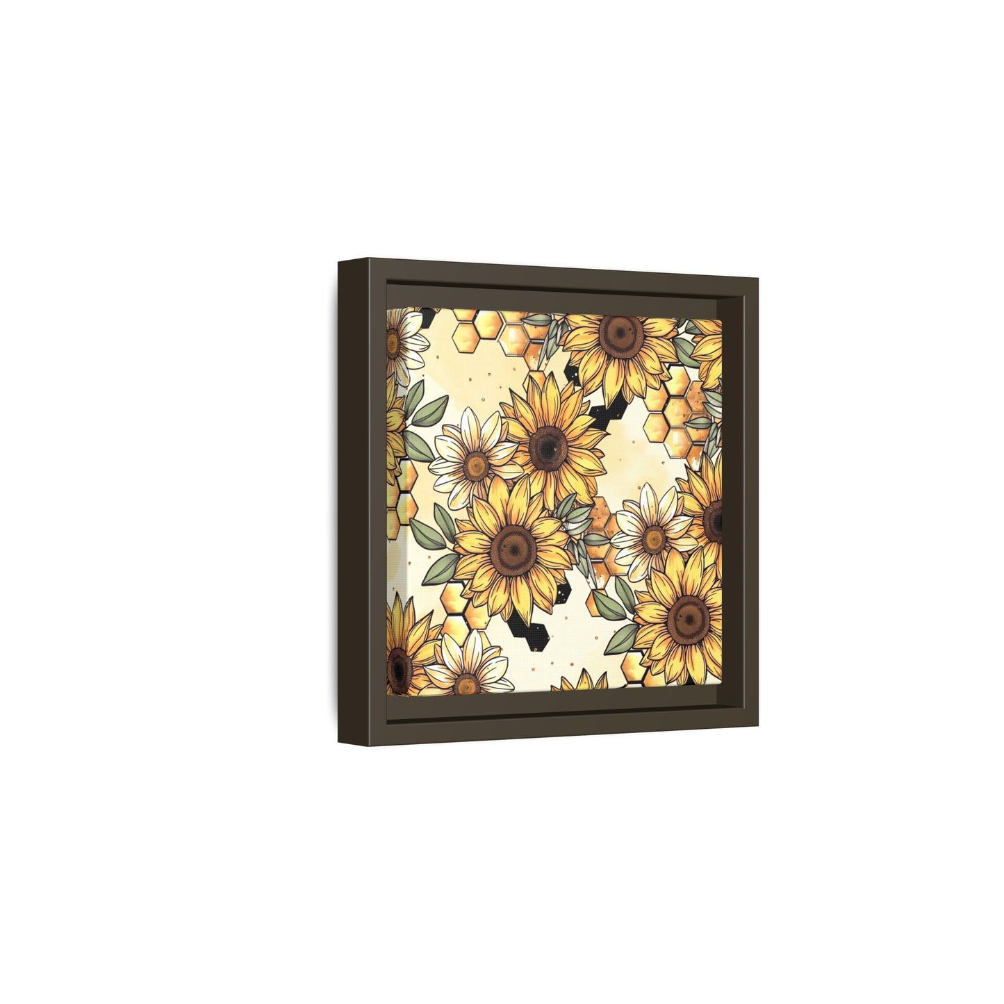 Sunflowers & Honeycombs Framed Canvas Art