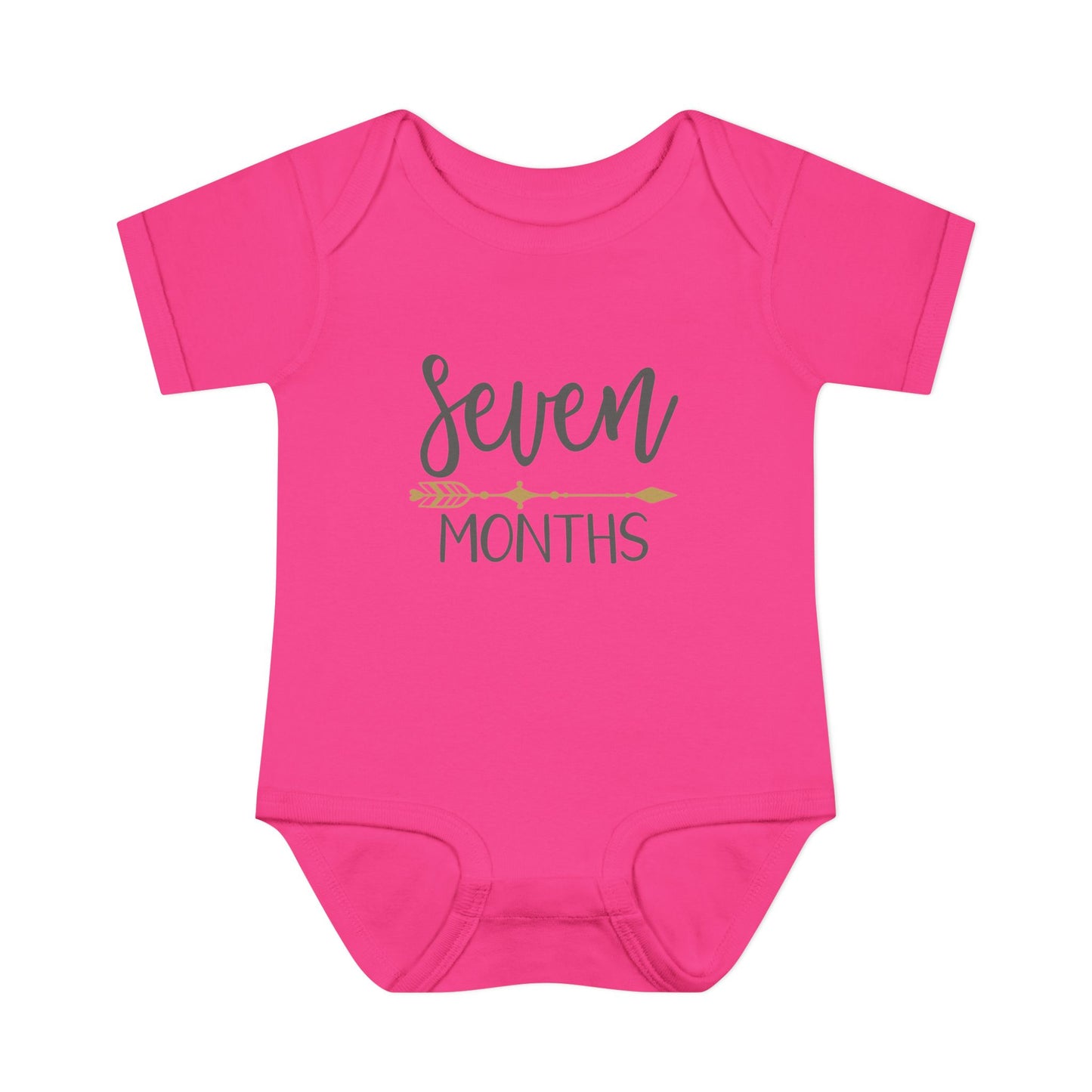 Golden Arrow Milestone Baby Bodysuit-Seven Months