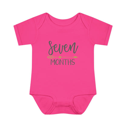 Golden Arrow Milestone Baby Bodysuit-Seven Months