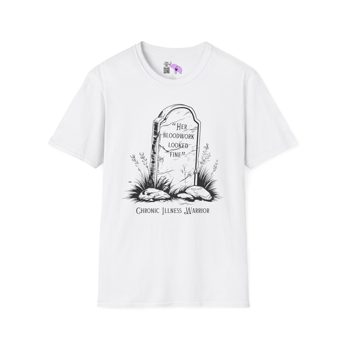 "Her Bloodwork Looked Fine" Headstone Adult T-shirt