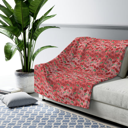 Cherry Bombshell Fleece Blanket