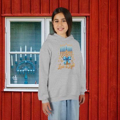 Light & Love Menorah Youth Heavy Blend Hoodie