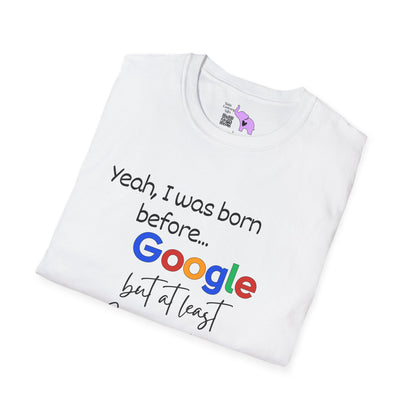 I Was Born Before Google But At Least I Can Write In Cursive Adult T-shirt