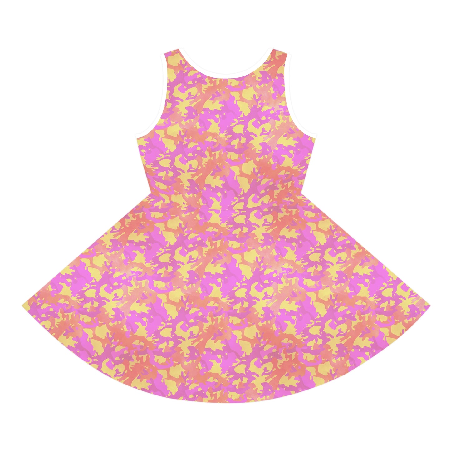 Sunset Sorbet Camo Girls' Sleeveless Sundress