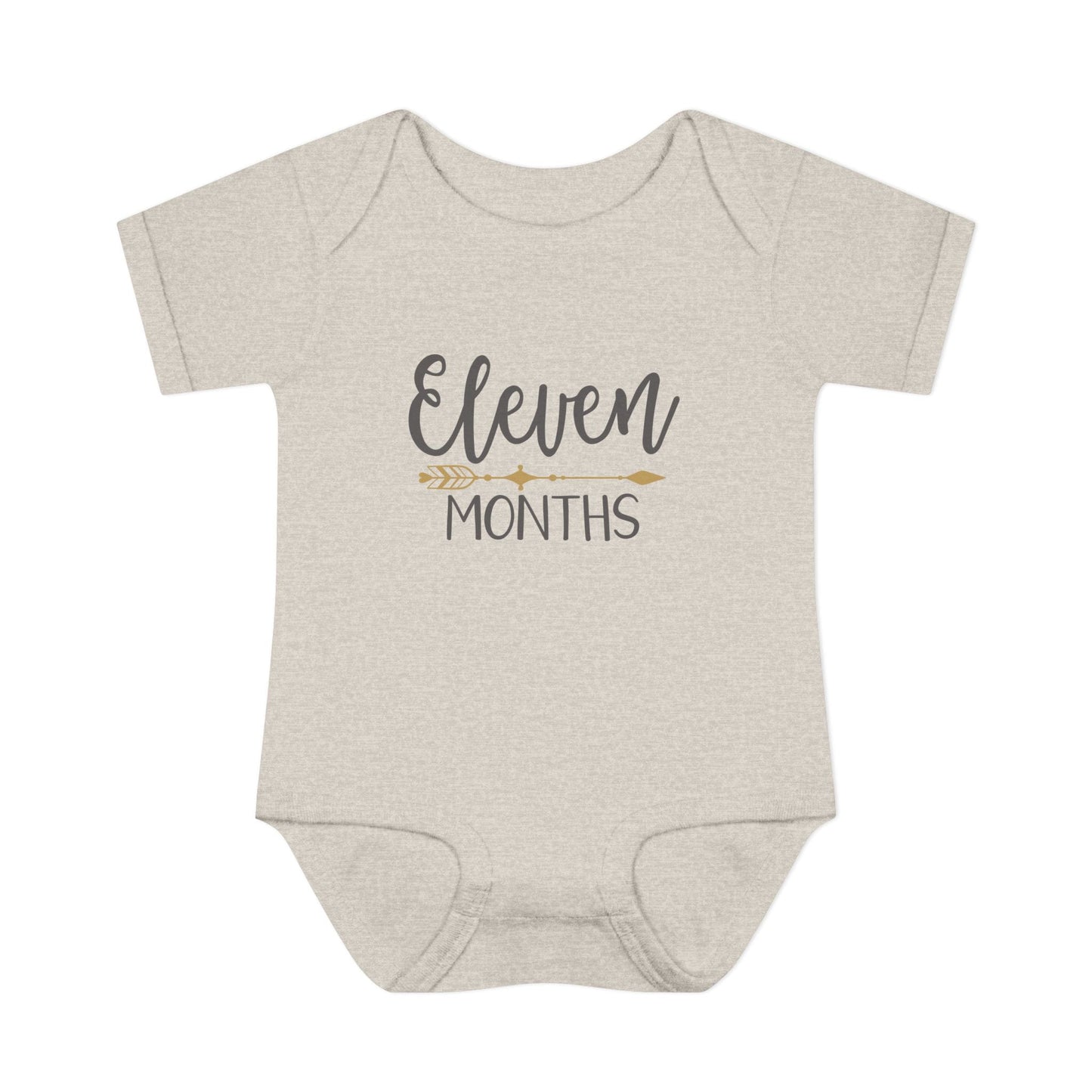 Golden Arrow Milestone Baby Bodysuit-Eleven Months