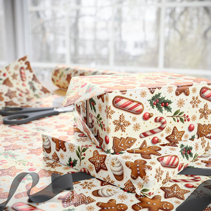 Peppermint & Gingerbread Dreams Wrapping Paper