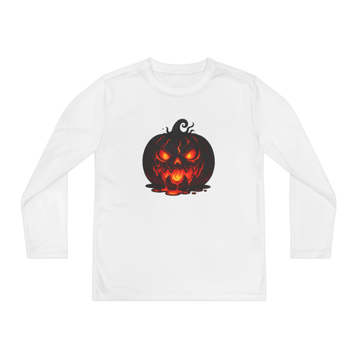 ""Inferno Jack-O’-Lantern Youth Long Sleeve Tee