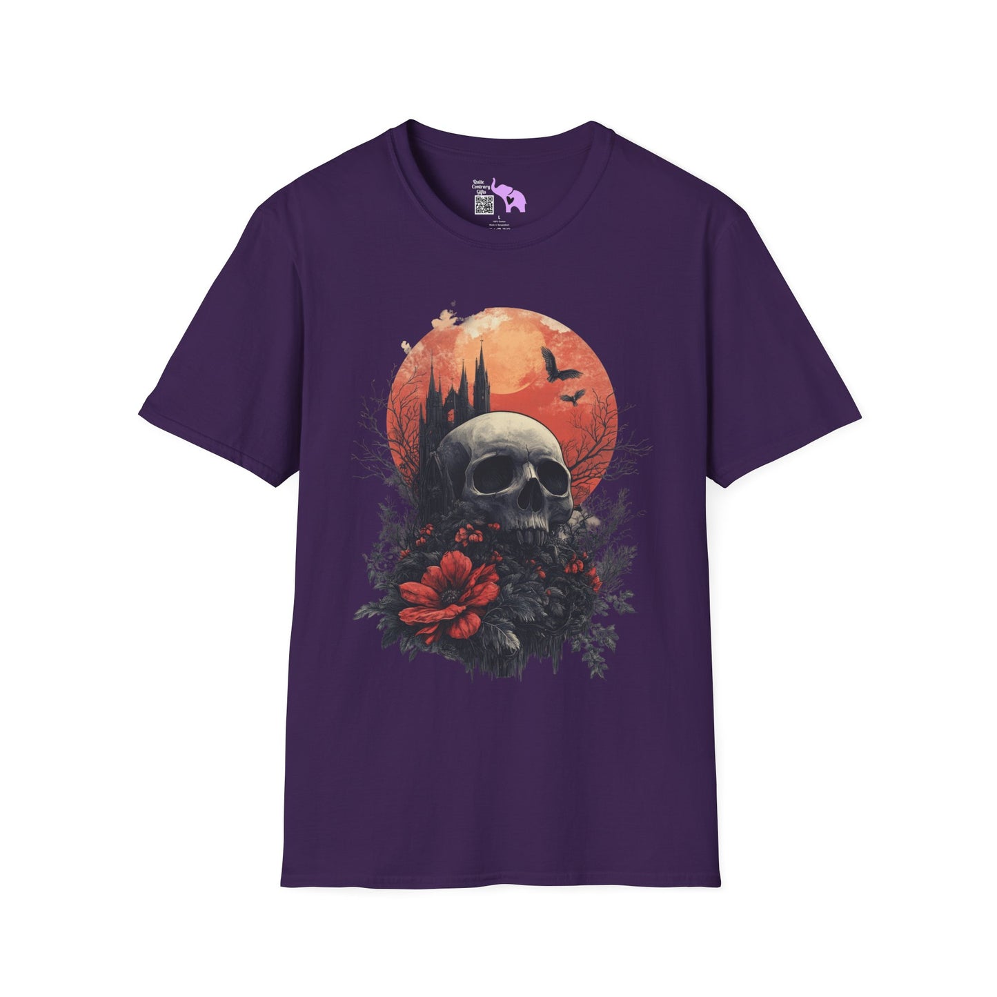 Halloween Graveyard Adult T-shirt