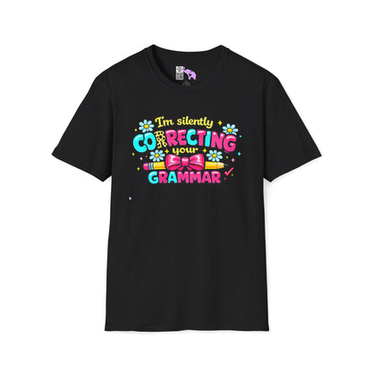 I'm Silently Correcting Your Grammar (Colorful) Adult T-shirt