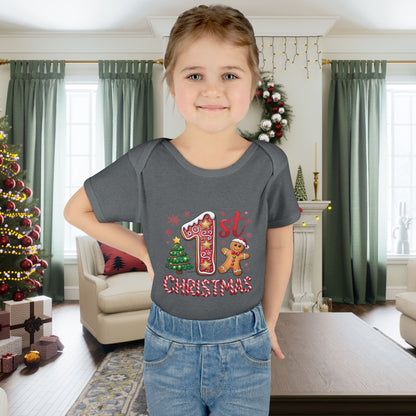 My First Christmas (Gingerbread Man) Infant Baby Rib Bodysuit