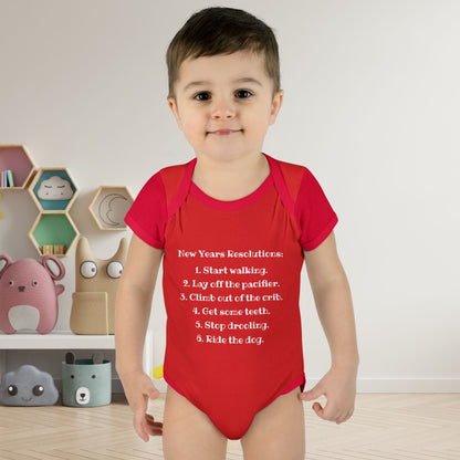 New Years Resolutions (Baby) Infant Baby Rib Bodysuit