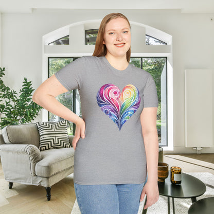 Colorwave Heart Adult T-shirt