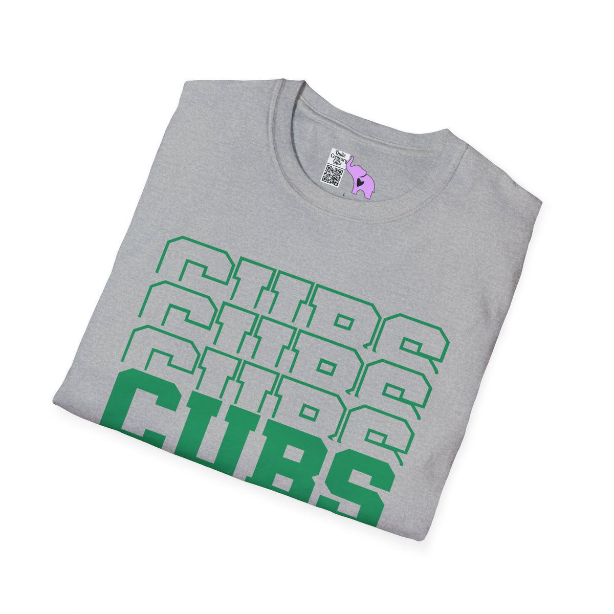 Cubs (Stacked) Adult T-shirt
