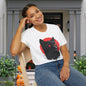 Black Cat Over Full Moon 2 Adult T-shirt
