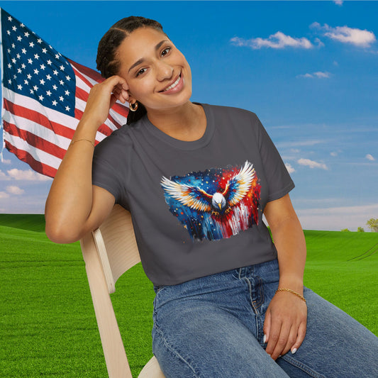 American Bald Eagle in Flight Adult T-shirt