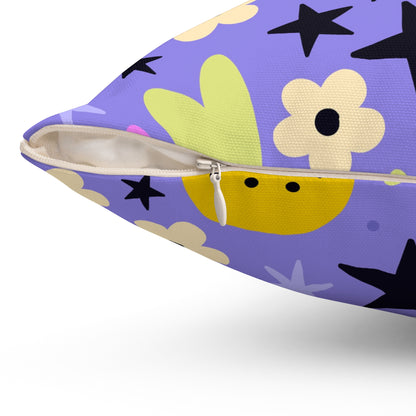 Happy Little Things Throw Pillow