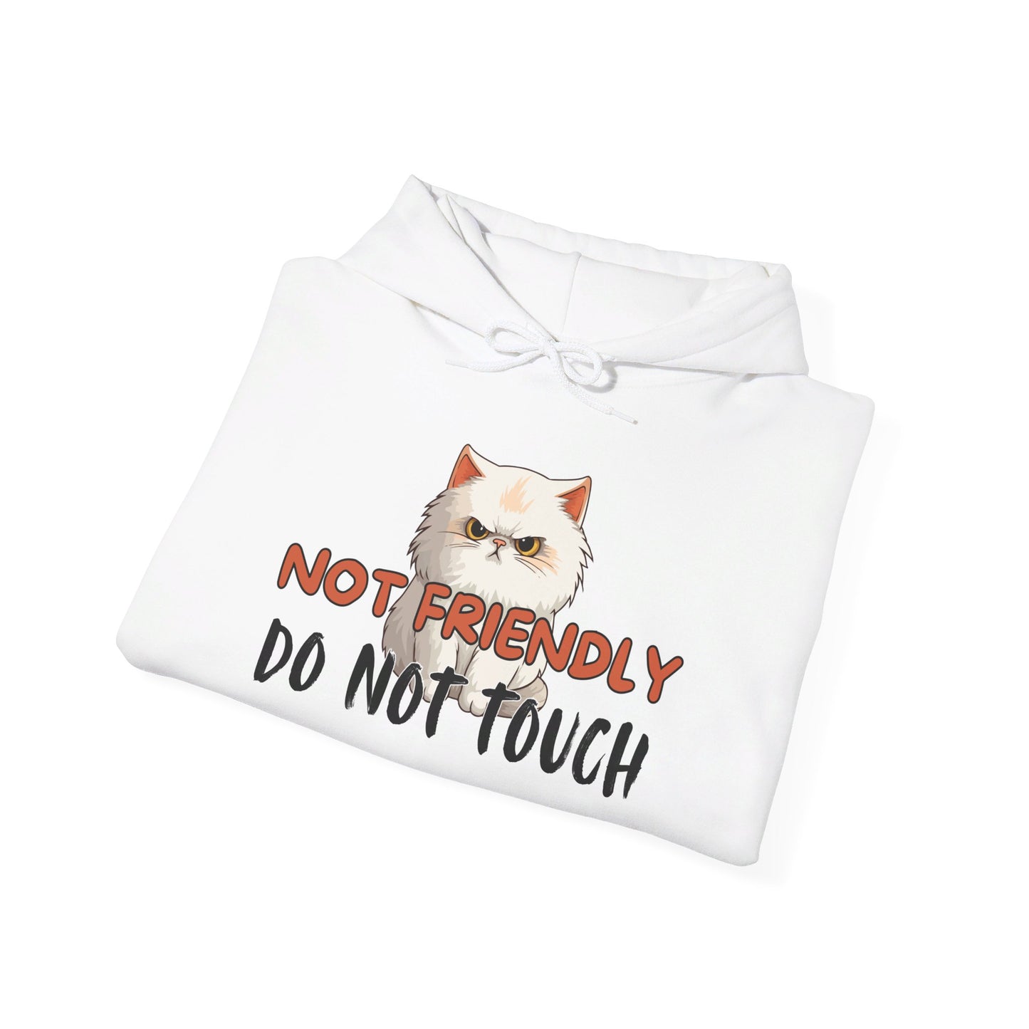 Not Friendly Do Not Touch Cat Heavy Blend™ Hooded Sweatshirt