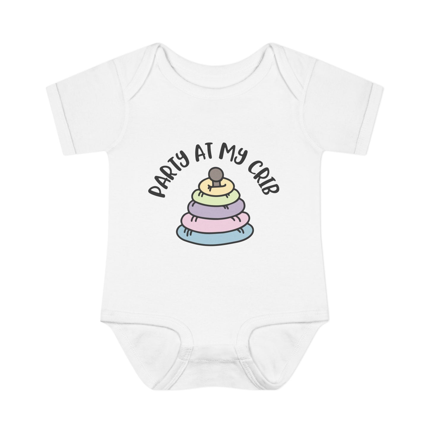 Party At My Crib Infant Baby Rib Bodysuit