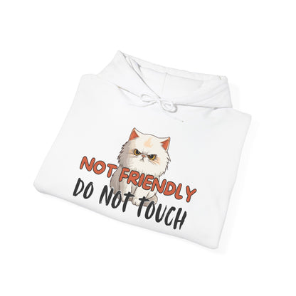Not Friendly Do Not Touch Cat Heavy Blend™ Hooded Sweatshirt