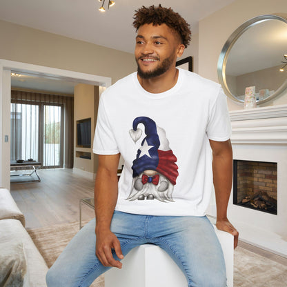 Texas Bowtie Gnome Adult T-shirt