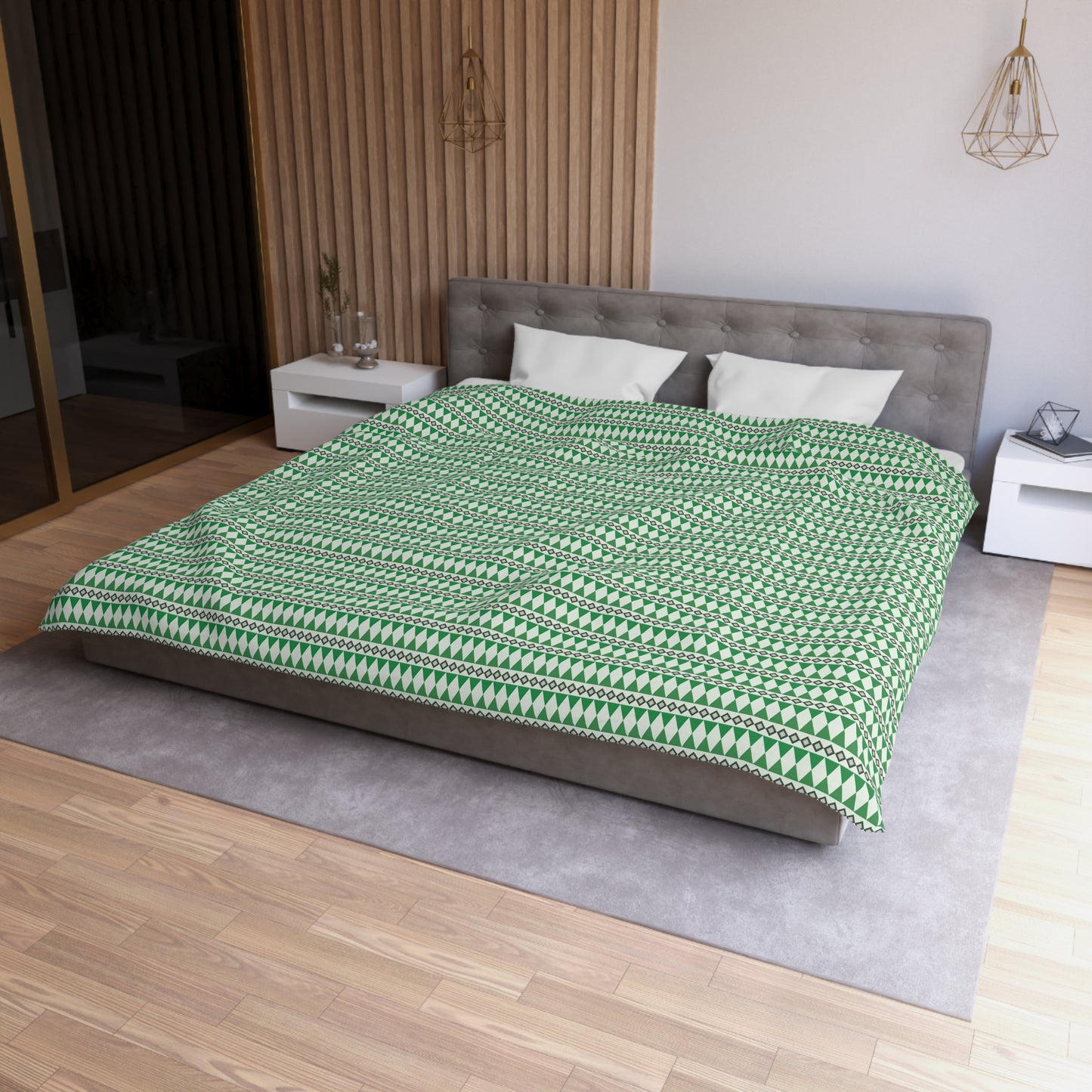 Moss Cairn Stripes Duvet Bedding Set
