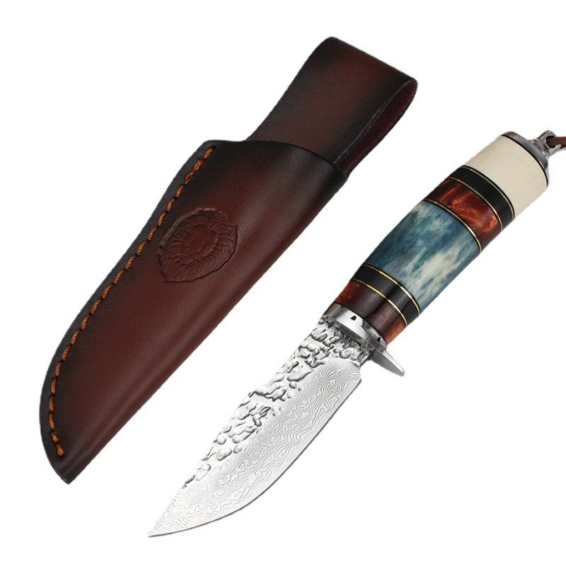 Elegant Damascus Outdoor Knife And Field Survival Knife