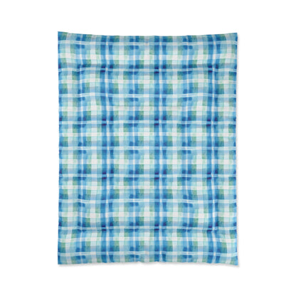 Ocean Sunset Plaid Comforter