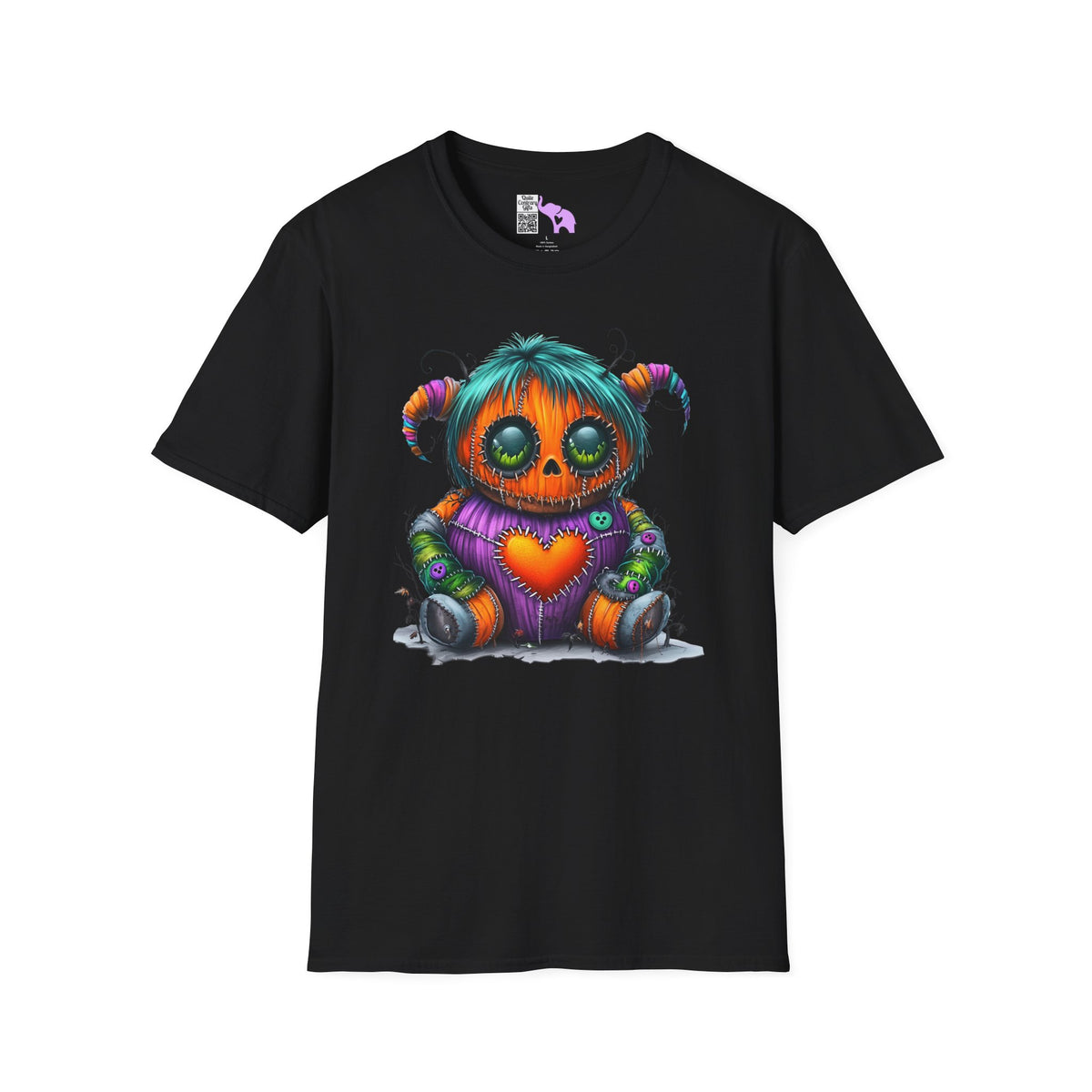 Patchwork Pumpkin Heart Adult T-shirt