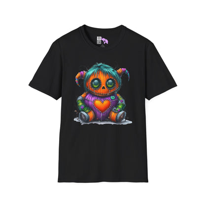 Patchwork Pumpkin Heart Adult T-shirt