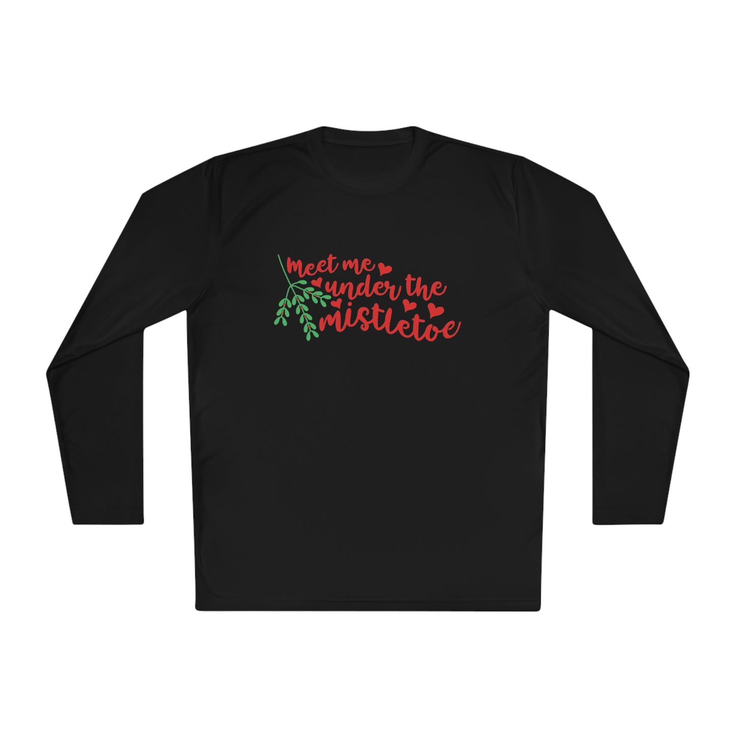 Meet Me Under The Mistletoe Adult Long Sleeve Tee