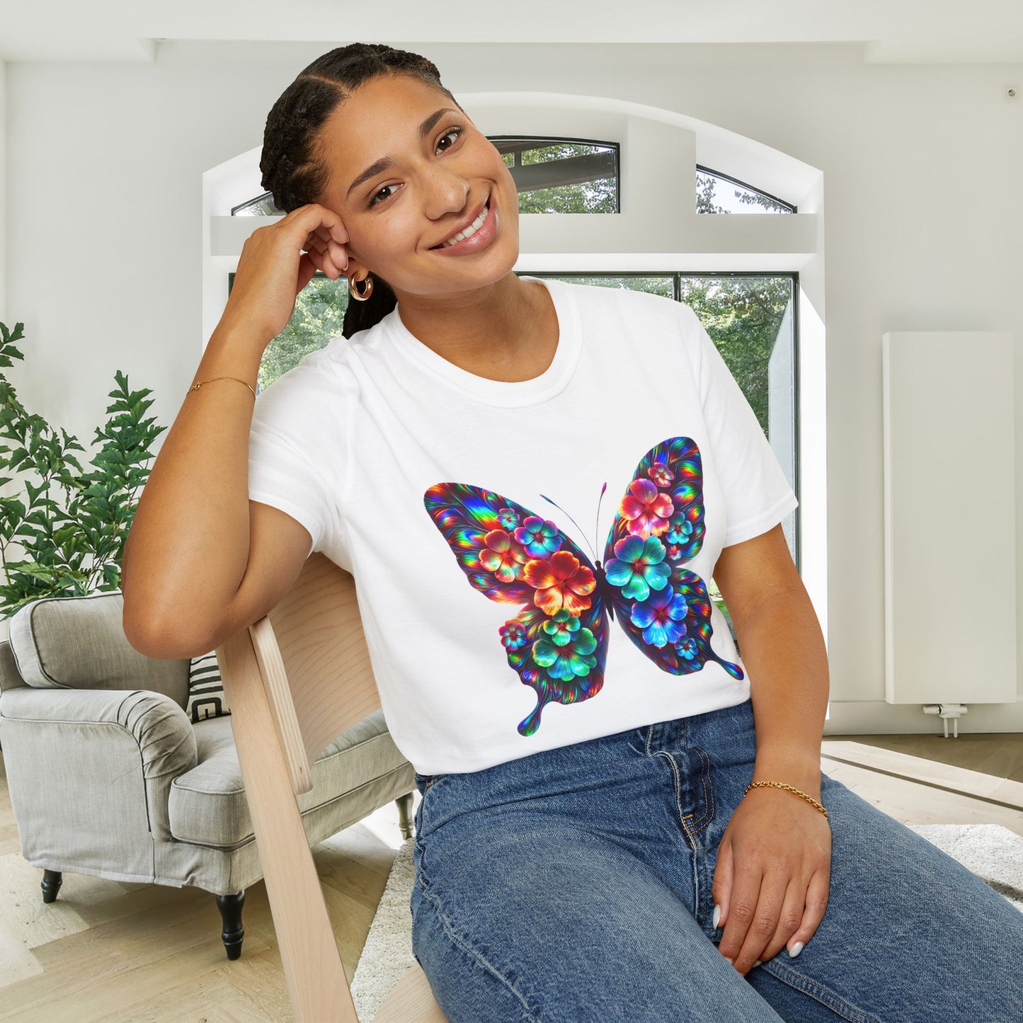 Neon Bloomfly Adult T-shirt