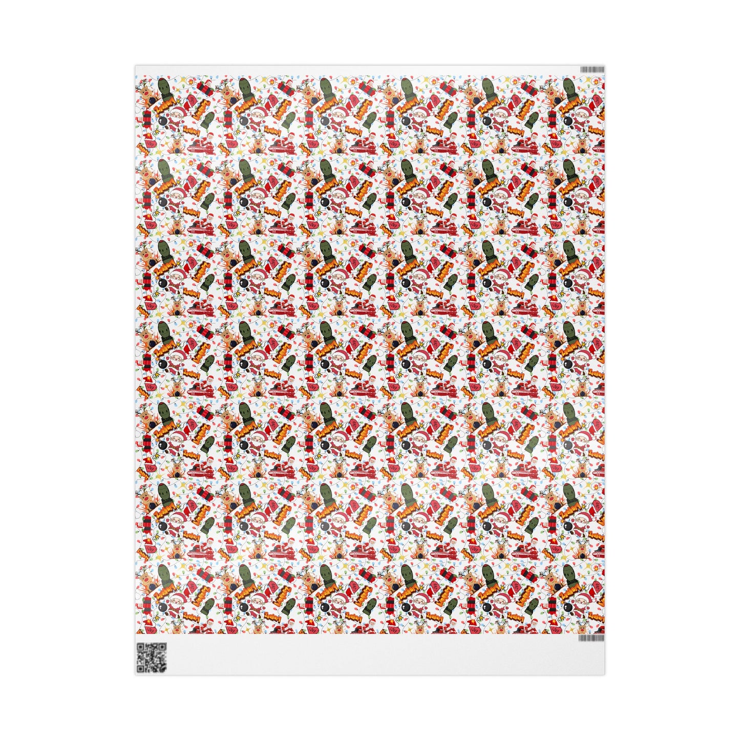 Bombastic Christmas Custom Name Wrapping Paper (Zachary)